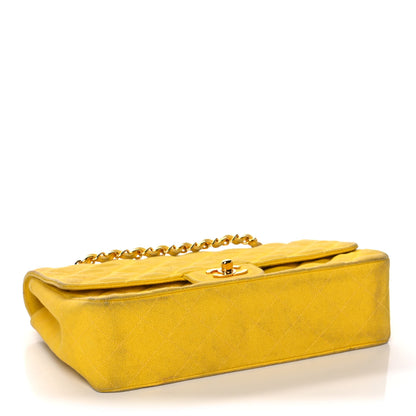 Chanel Jersey Quilted Medium Single Flap Yellow 3 of 16