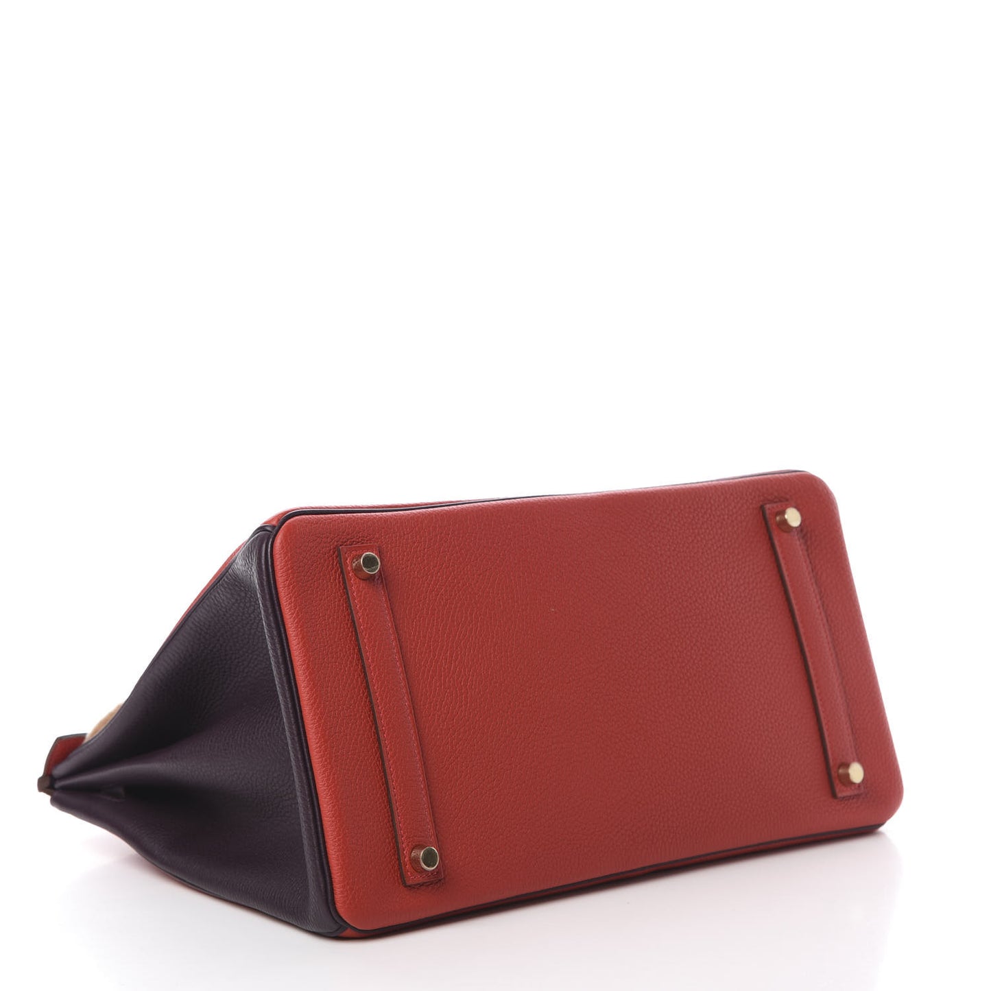 Togo Bi Color Horseshoe Birkin 35 Geranium Raisin