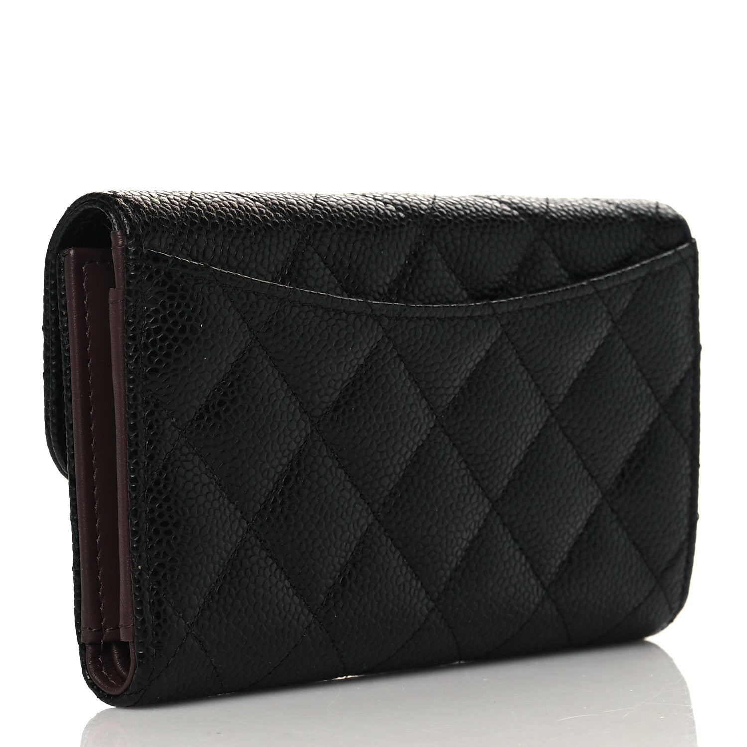 Chanel Caviar Quilted Medium Flap Wallet Black 3 of 9