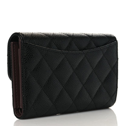 Chanel Caviar Quilted Medium Flap Wallet Black 3 of 9