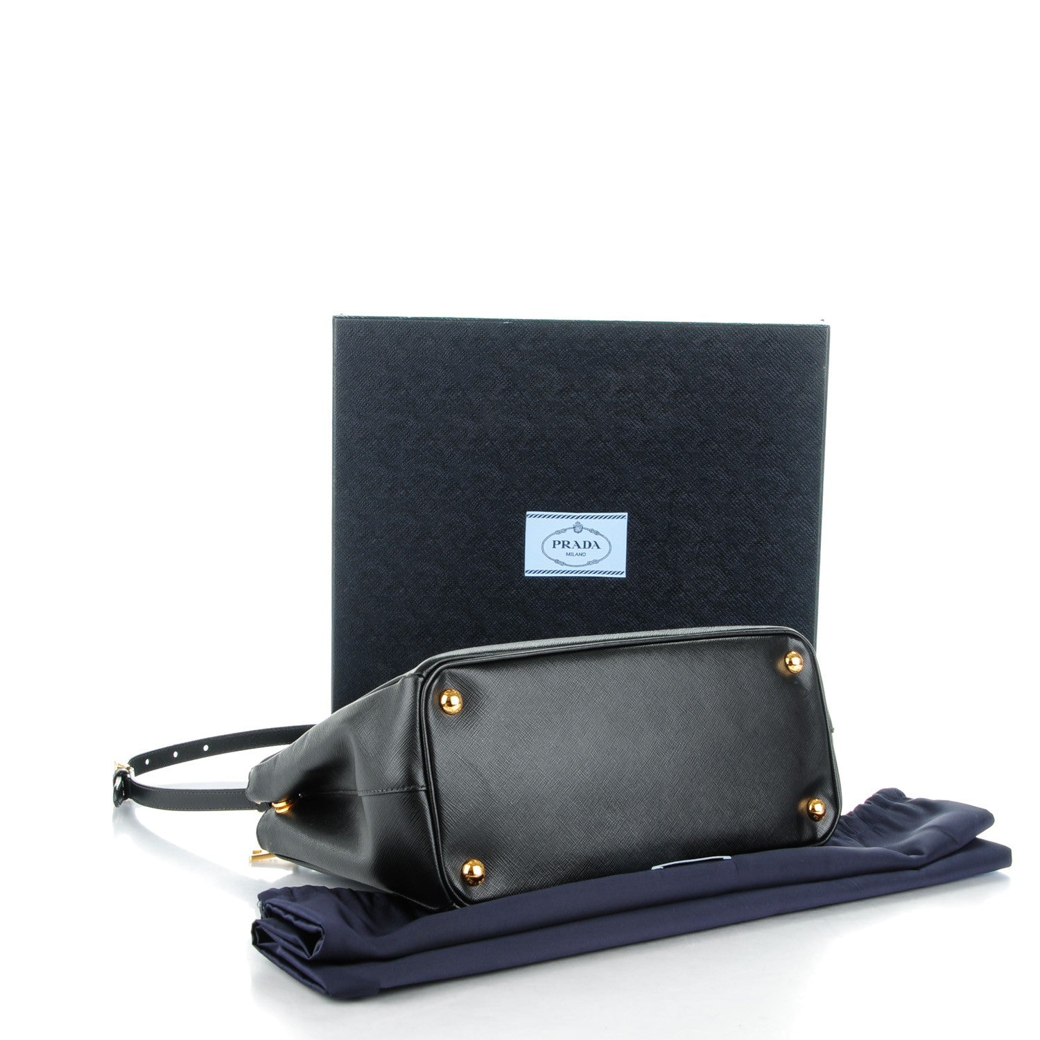 Prada Saffiano Small Galleria Double Zip Tote Black 4 of 8