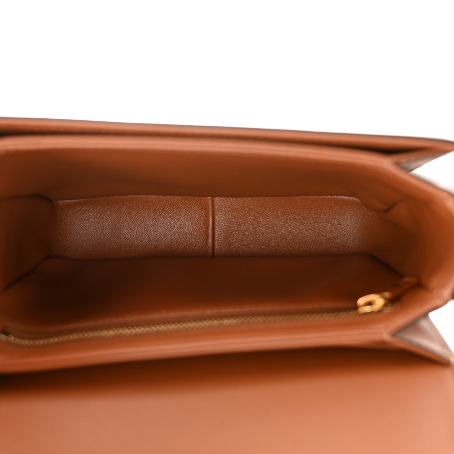 Calfskin Triomphe Canvas Teen Triomphe Bag Tan