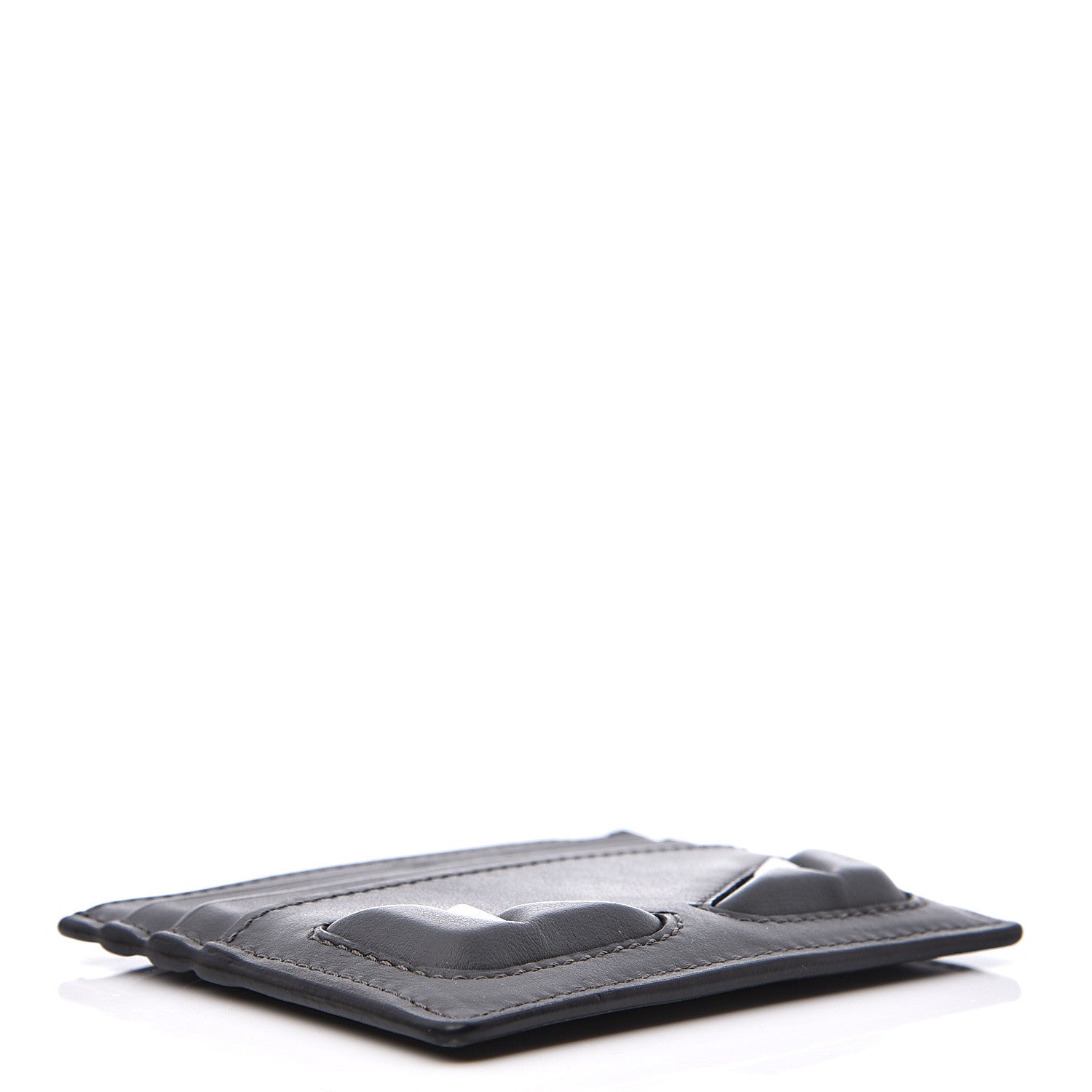 Fendi Vitello Century Monster Eyes Card Holder Asfalto 3 of 8