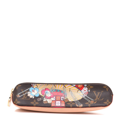 Louis Vuitton Monogram 2020 Christmas Animation Swing Ride Elizabeth Pencil Pouch Pink Poppy 1 of 7