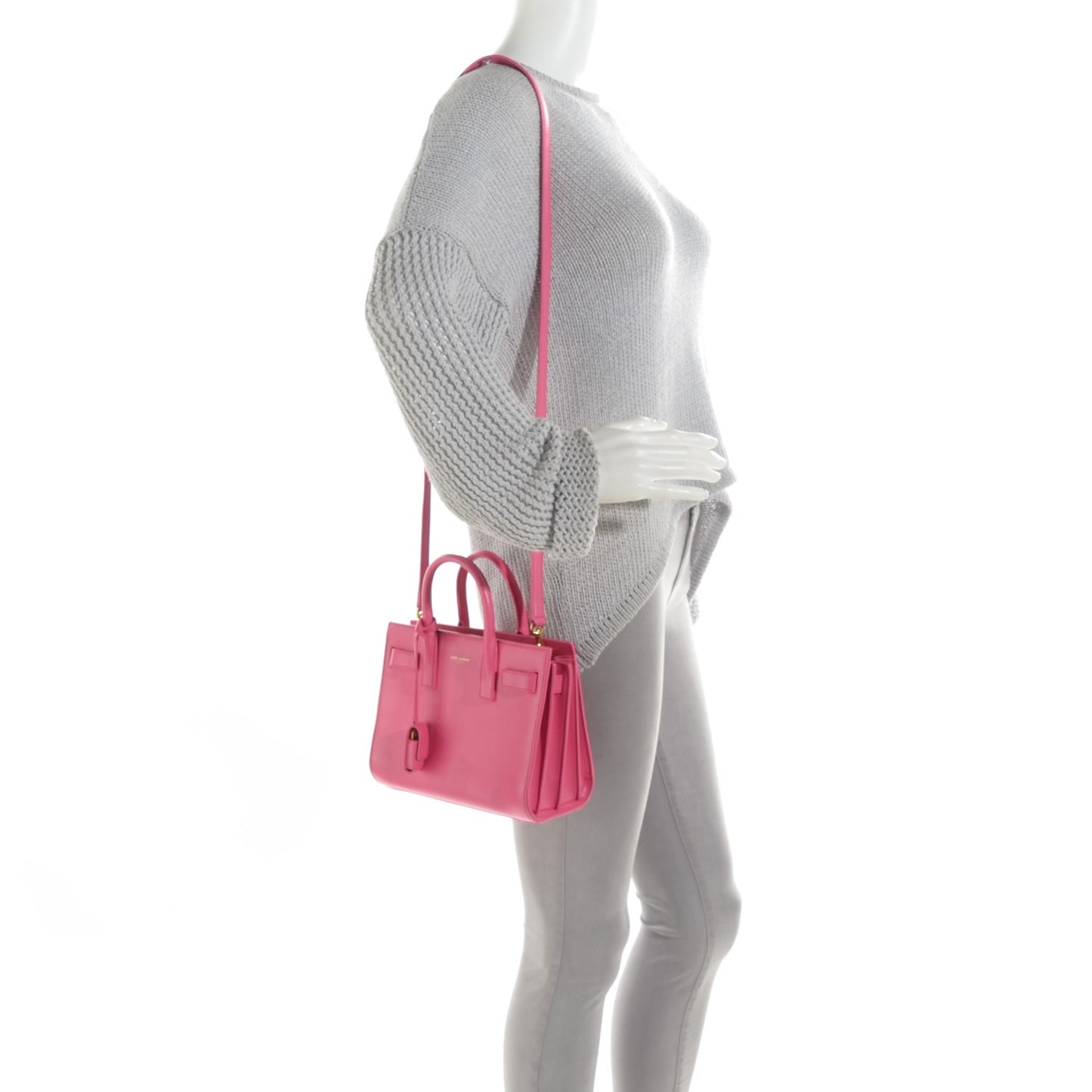 Calfskin Nano Sac De Jour Lipstick Fuchsia