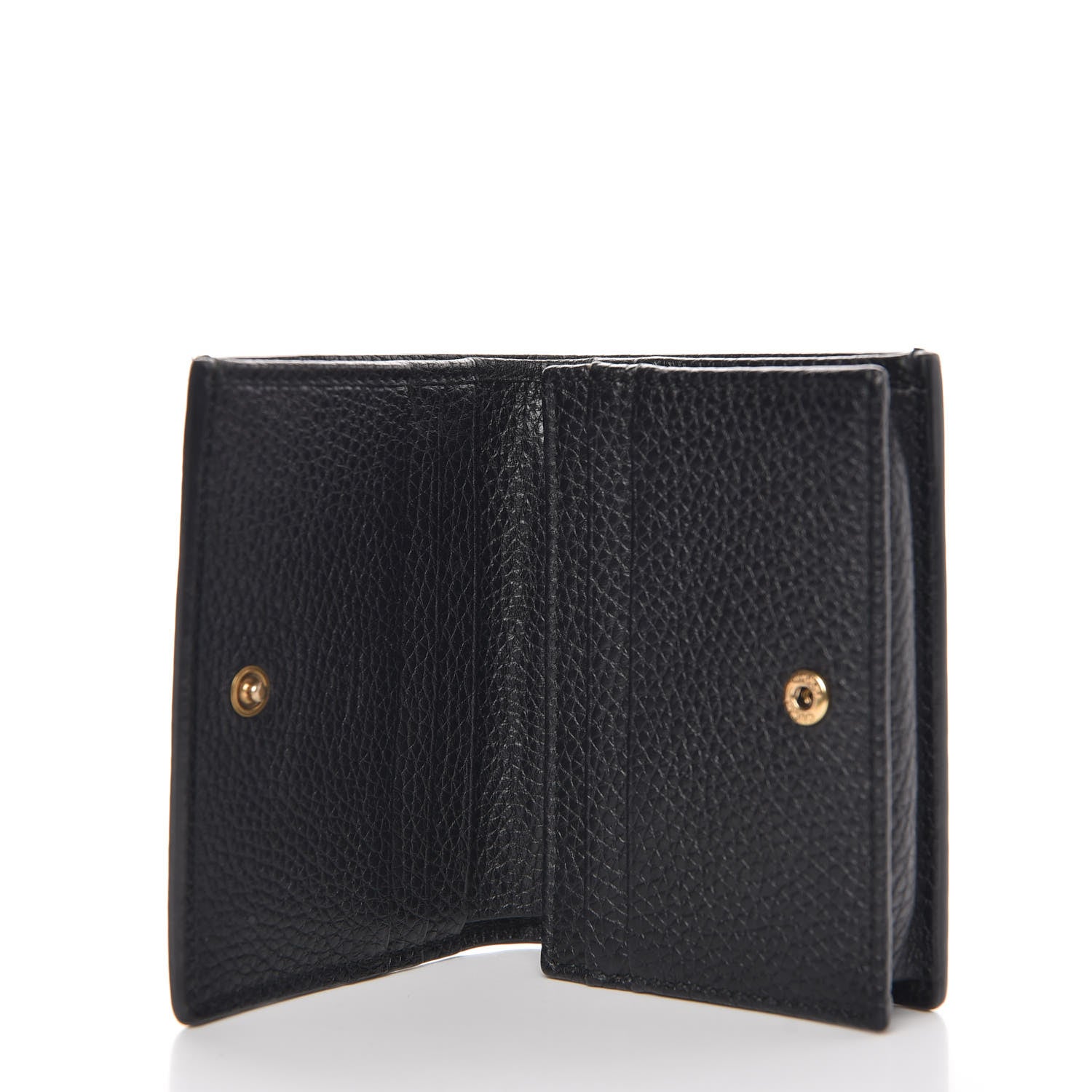 Gucci Pebbled Calfskin Animalier Tiger Card Case Black 5 of 8