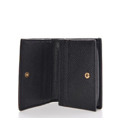 Gucci Pebbled Calfskin Animalier Tiger Card Case Black 5 of 8