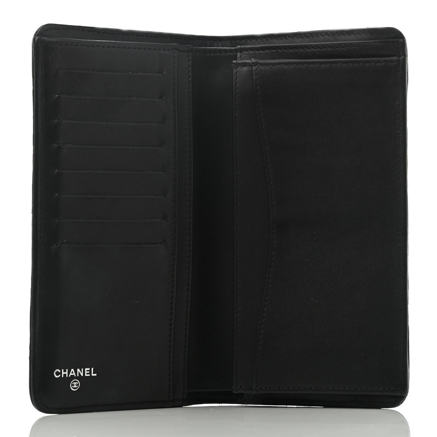 Chanel Caviar Quilted Yen Wallet Black 5 of 10