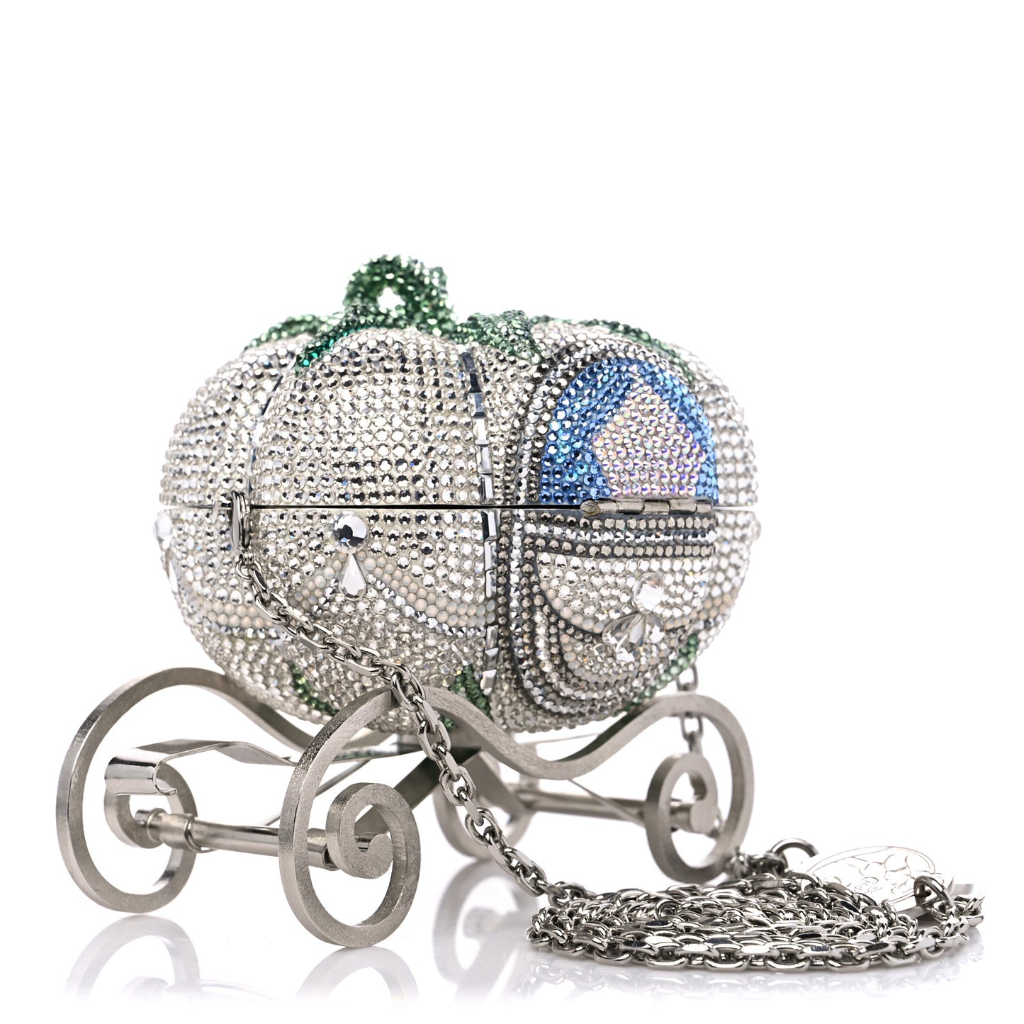 x DISNEY Crystal Cinderella Pumpkin Clutch Clutch Silver Multicolor