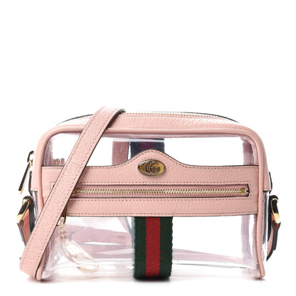Gucci Vinyl Web Mini Ophidia Transparent Shoulder Bag Perfect Pink 1 of 10