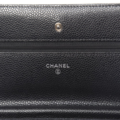 Chanel Caviar Quilted Wallet On Chain WOC Black 6 of 12