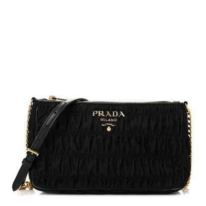 Prada Tessuto Nylon Gaufre Crossbody Bag Black 1 of 10