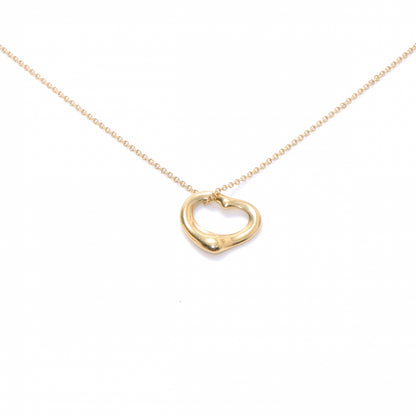 Tiffany 18k Gold Open Heart Pendant Elsa Peretti Necklace 1 of 5