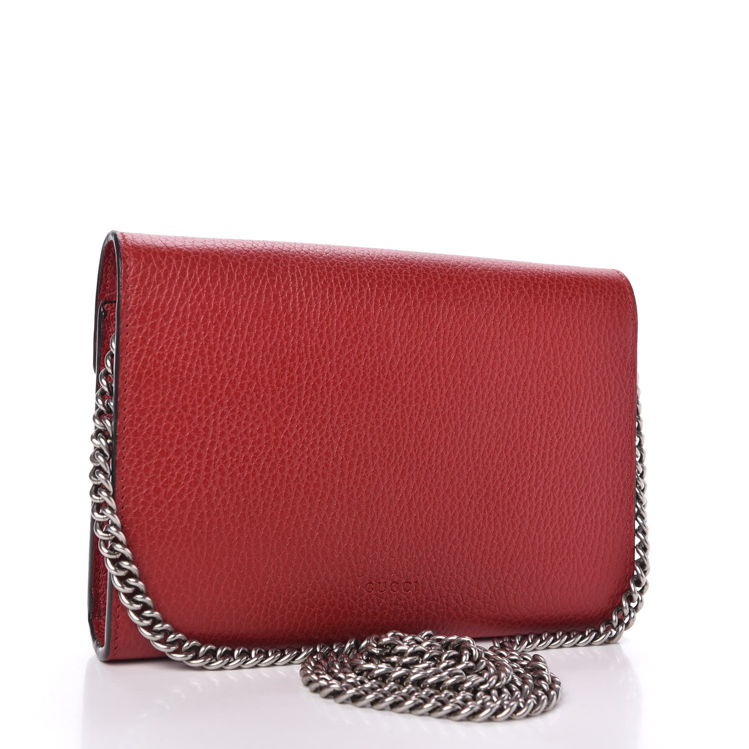 Gucci Calfskin Mini Dionysus Chain Wallet Hibiscus Red 3 of 10