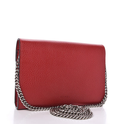 Gucci Calfskin Mini Dionysus Chain Wallet Hibiscus Red 3 of 10