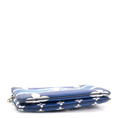 Louis Vuitton Monogram Giant Escale Double Zip Pochette Blue 4 of 10