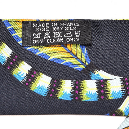 Hermes Silk The Savana Dance Twilly Black Vert Multicolor 3 of 5