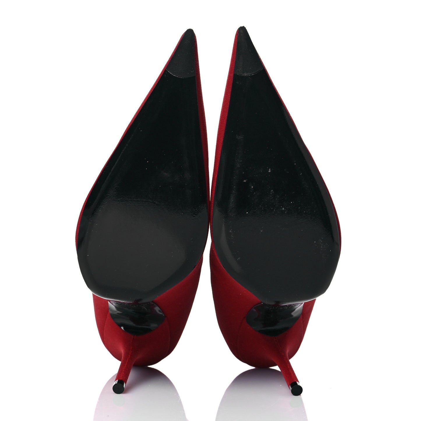 Jersey Crepe Extreme Pointed Toe Knife Booties 39 Rouge