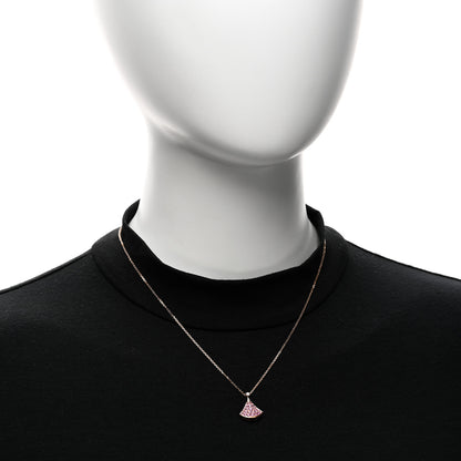 Bulgari 18K Rose Gold Diamond Pink Sapphire Divas' Dream Pendant Necklace 2 of 4