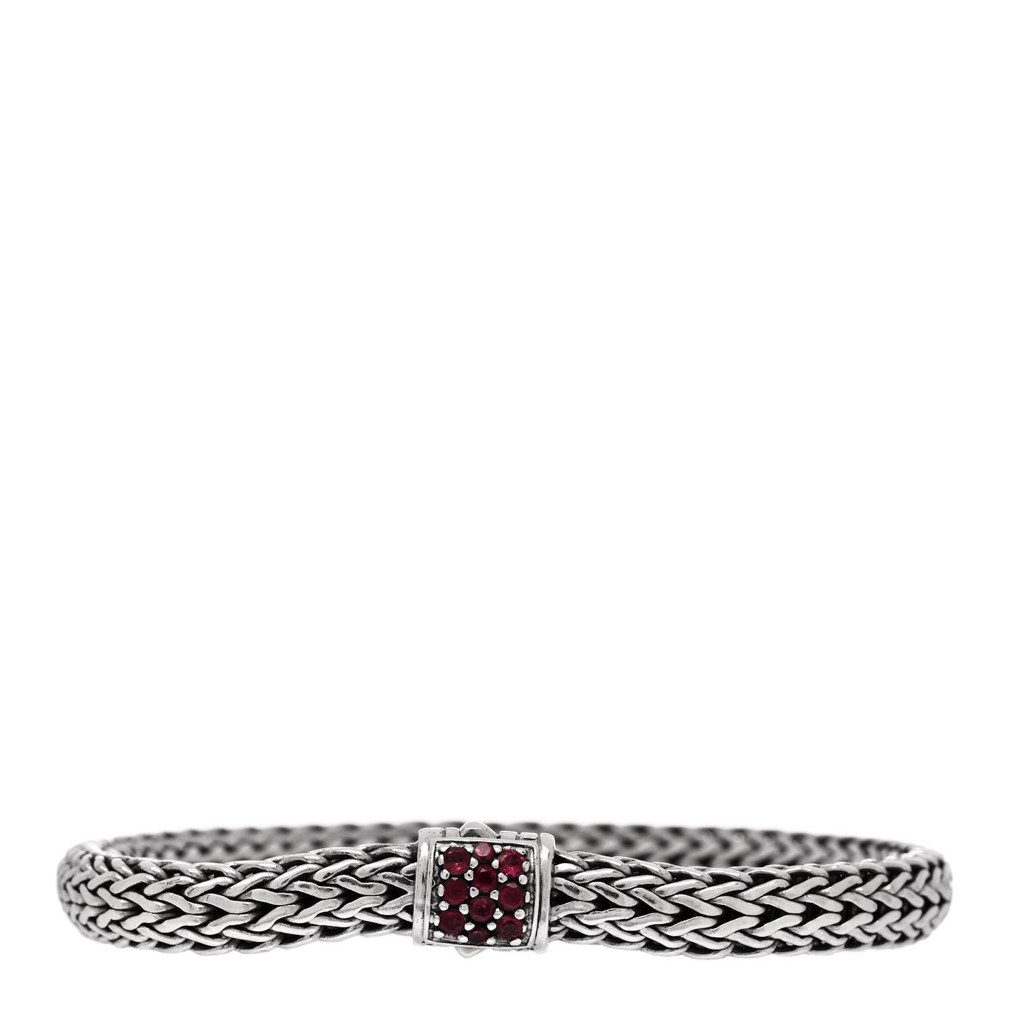 Sterling Silver Ruby 6mm Classic Chain Bracelet