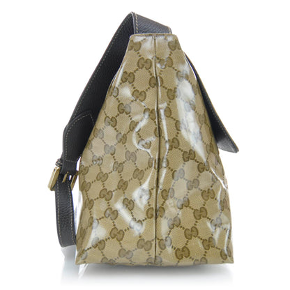 Gucci Crystal Monogram Flap Messenger Bag Beige Ebony 7 of 15