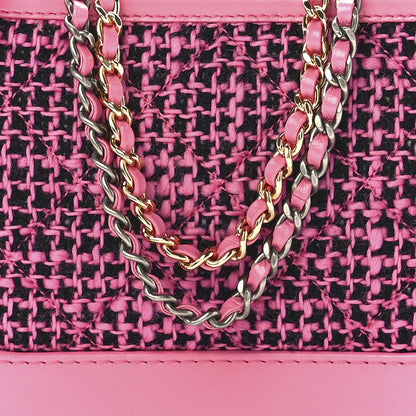 Chanel Tweed Calfskin Small Gabrielle Hobo Pink 9 of 13