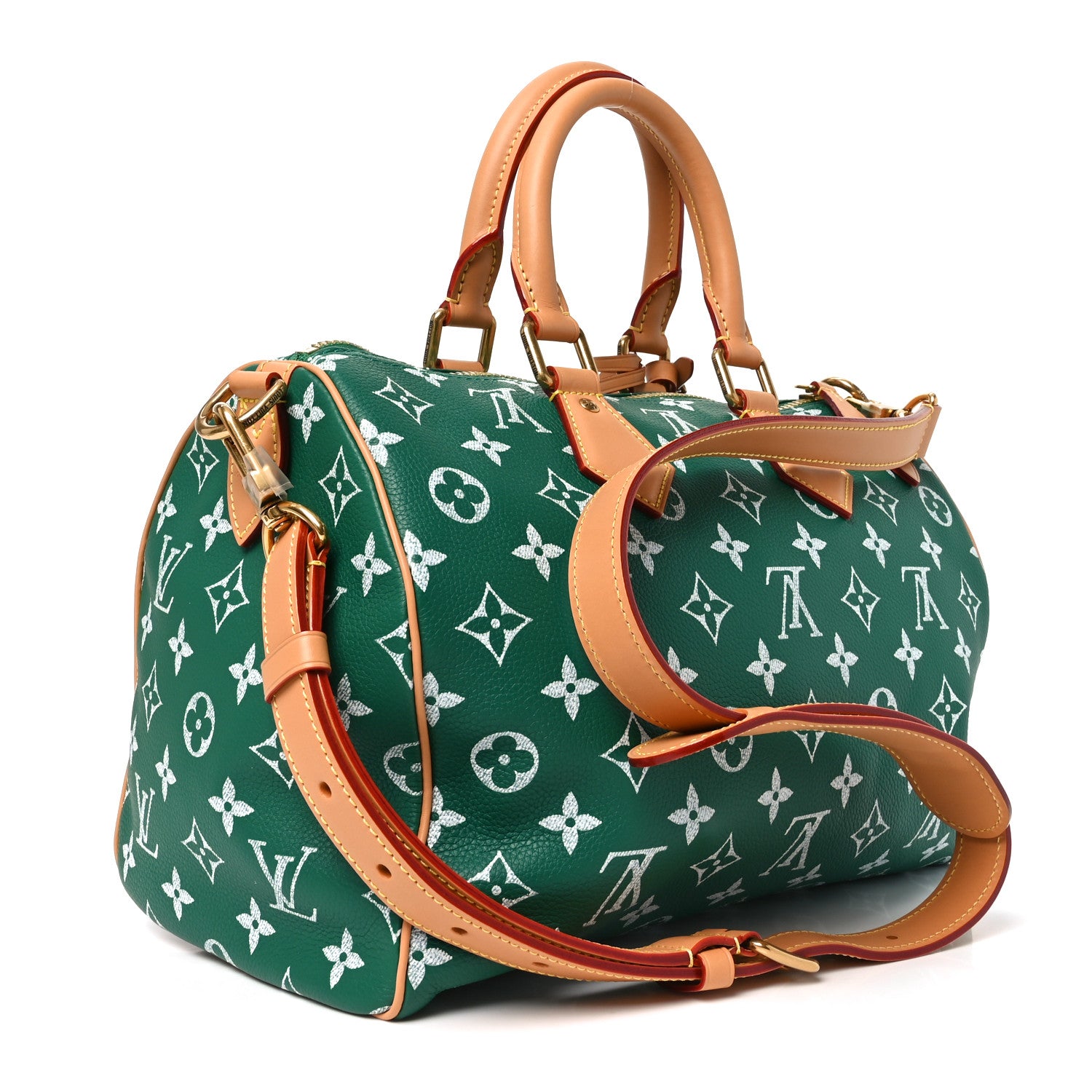Louis Vuitton Calfskin Monogram Speedy P9 Bandouliere 30 Green Green 4 of 12