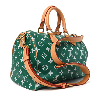Louis Vuitton Calfskin Monogram Speedy P9 Bandouliere 30 Green Green 4 of 12