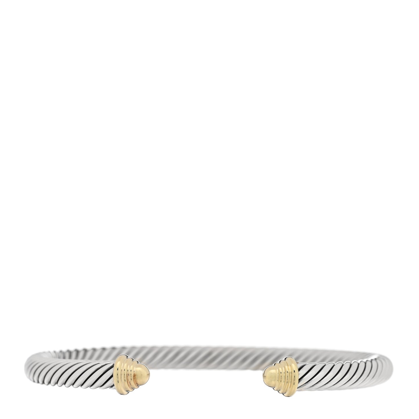 Sterling Silver 14K Yellow Gold 5mm Cable Classics Bracelet