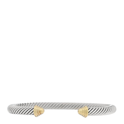 David Yurman Sterling Silver 14K Yellow Gold 5mm Cable Classics Bracelet 1 of 3