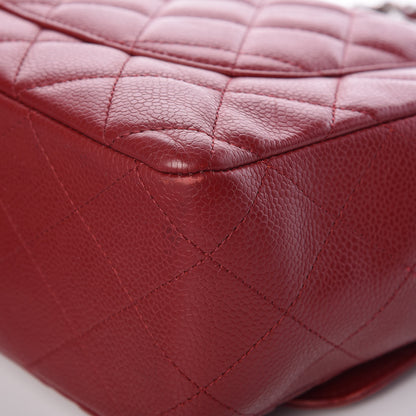 Chanel Caviar Quilted Jumbo Single Flap Red 25 of 27
