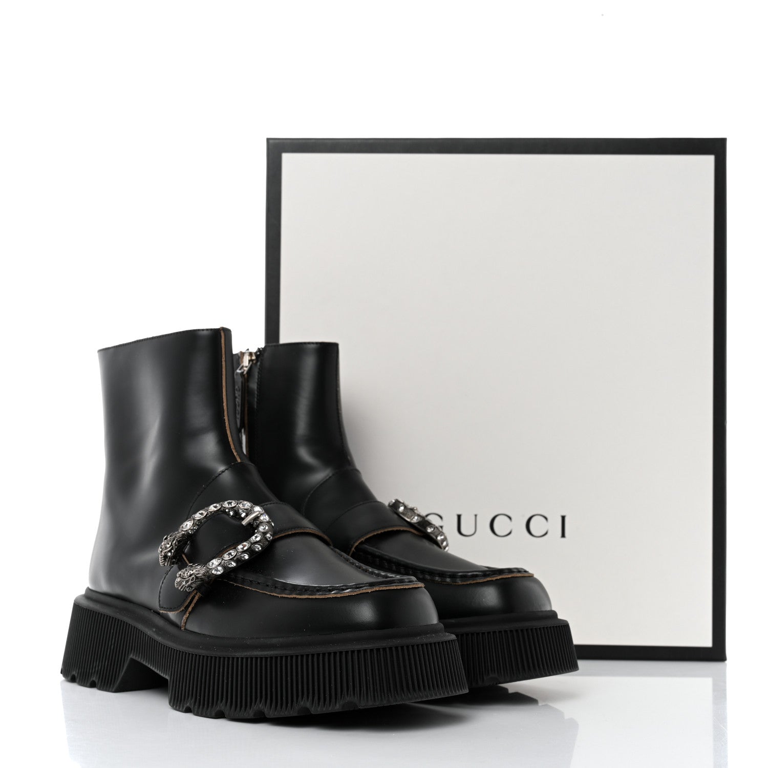 Gucci Cordovan Lux Dionysus Hunder Boots 38 Black 9 of 9