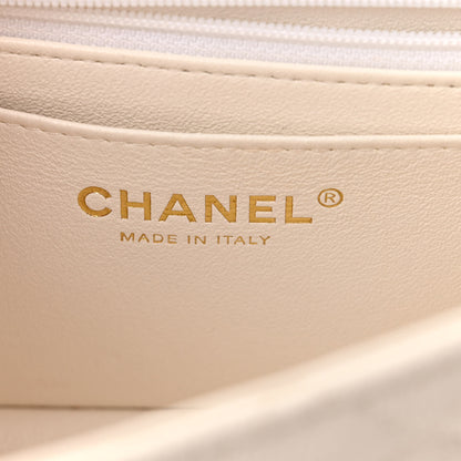 Chanel Caviar Quilted Mini Top Handle Rectangular Flap White 6 of 14