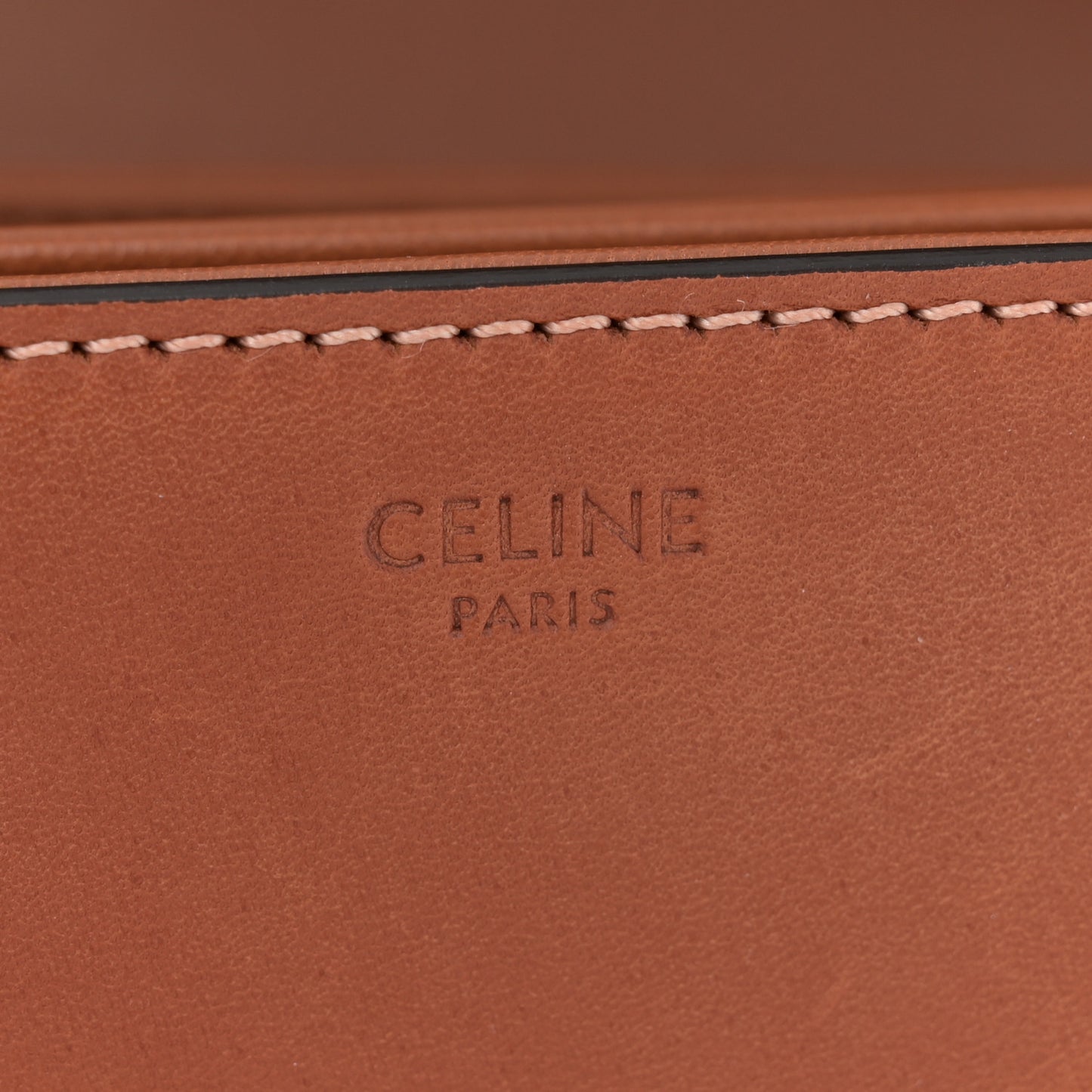 Natural Calfskin Medium Triomphe Tan