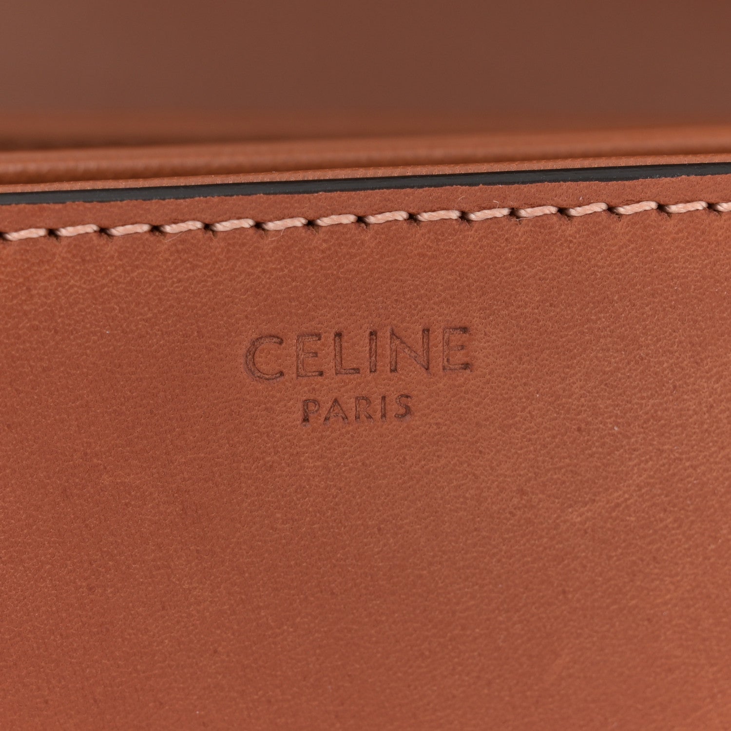 Celine Natural Calfskin Medium Triomphe Tan 6 of 13