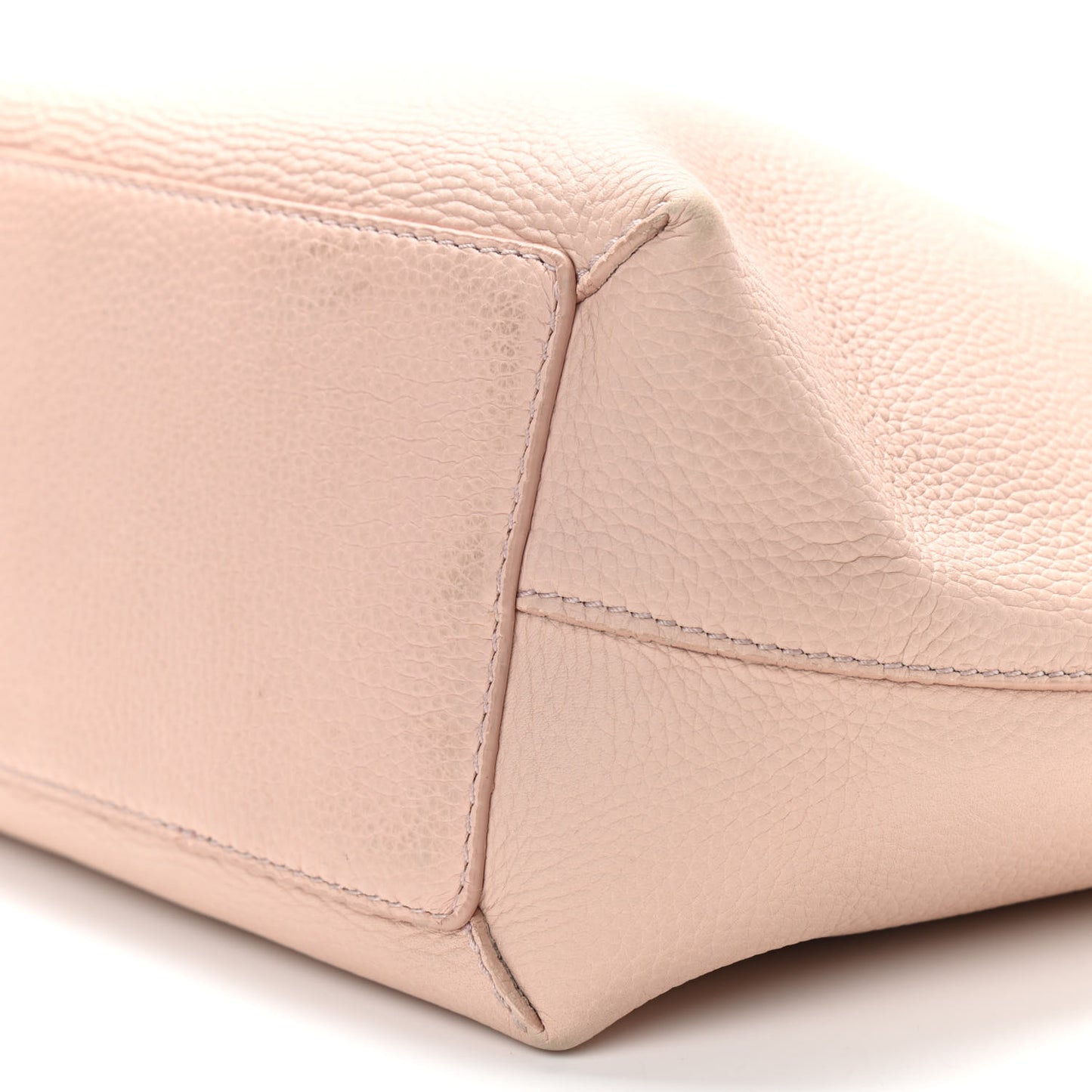 Grainy Calfskin Remington Tote Pale Ash Rose