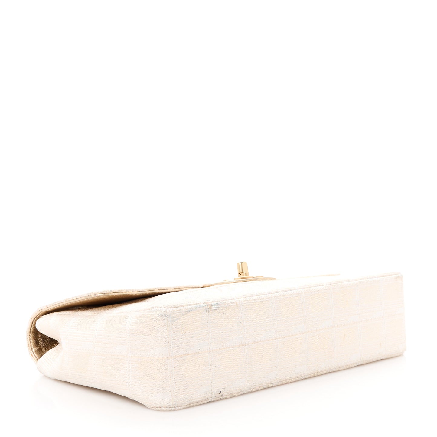 Metallic Nylon Medium Travel Flap Light Gold