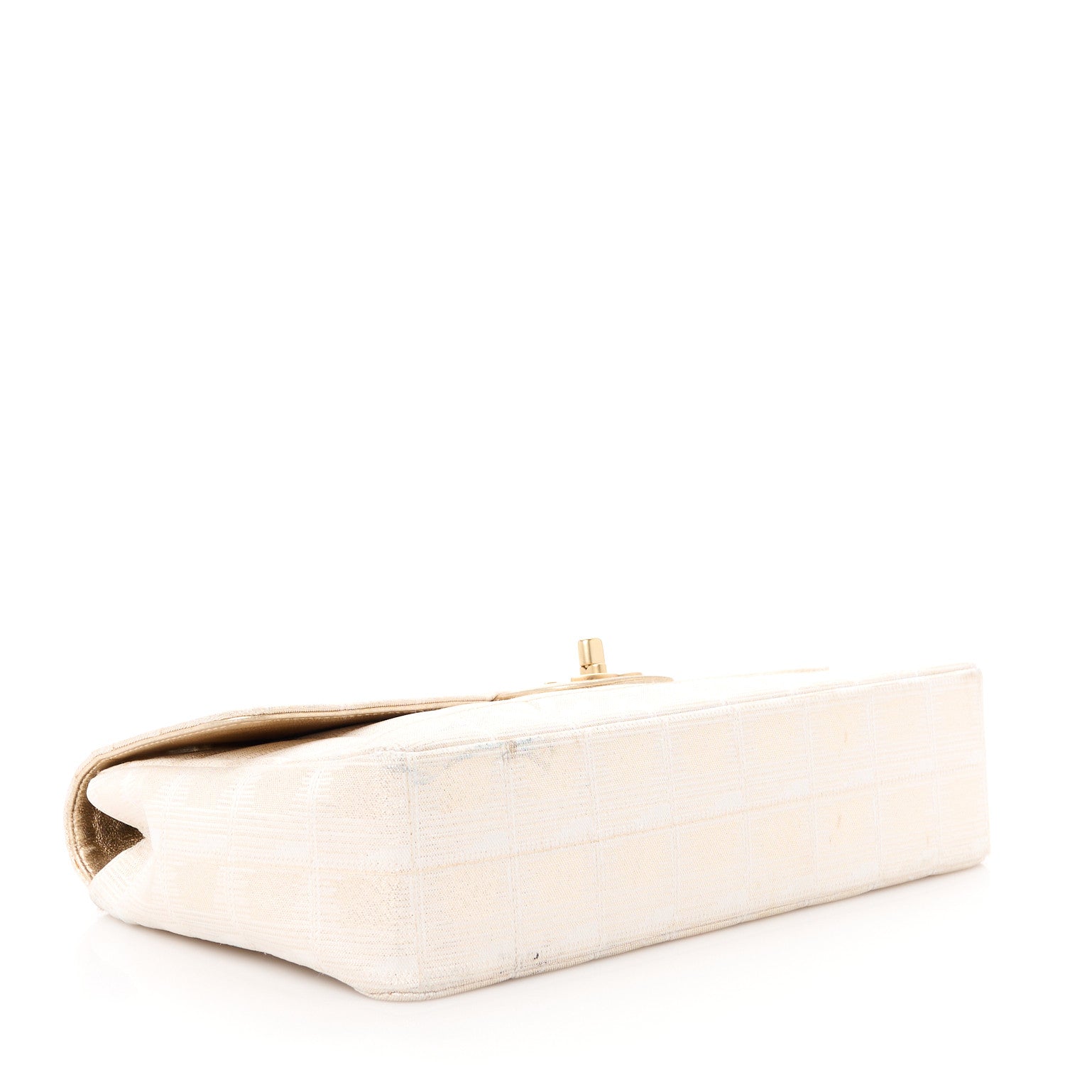 Chanel Metallic Nylon Medium Travel Flap Light Gold 4 of 13