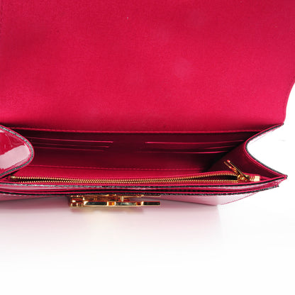 Louis Vuitton Patent Louise Clutch Rose Indien 5 of 7