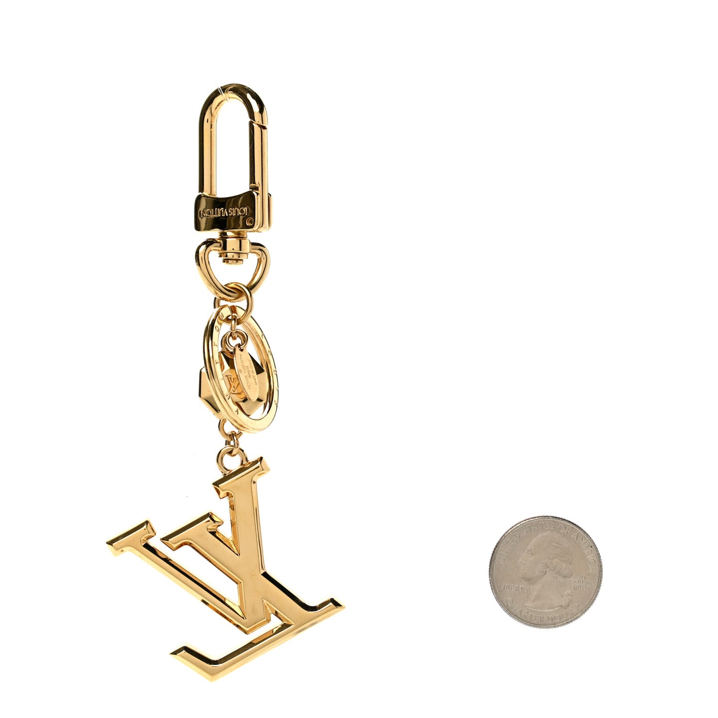 LV Facettes Bag Charm Key Holder Gold