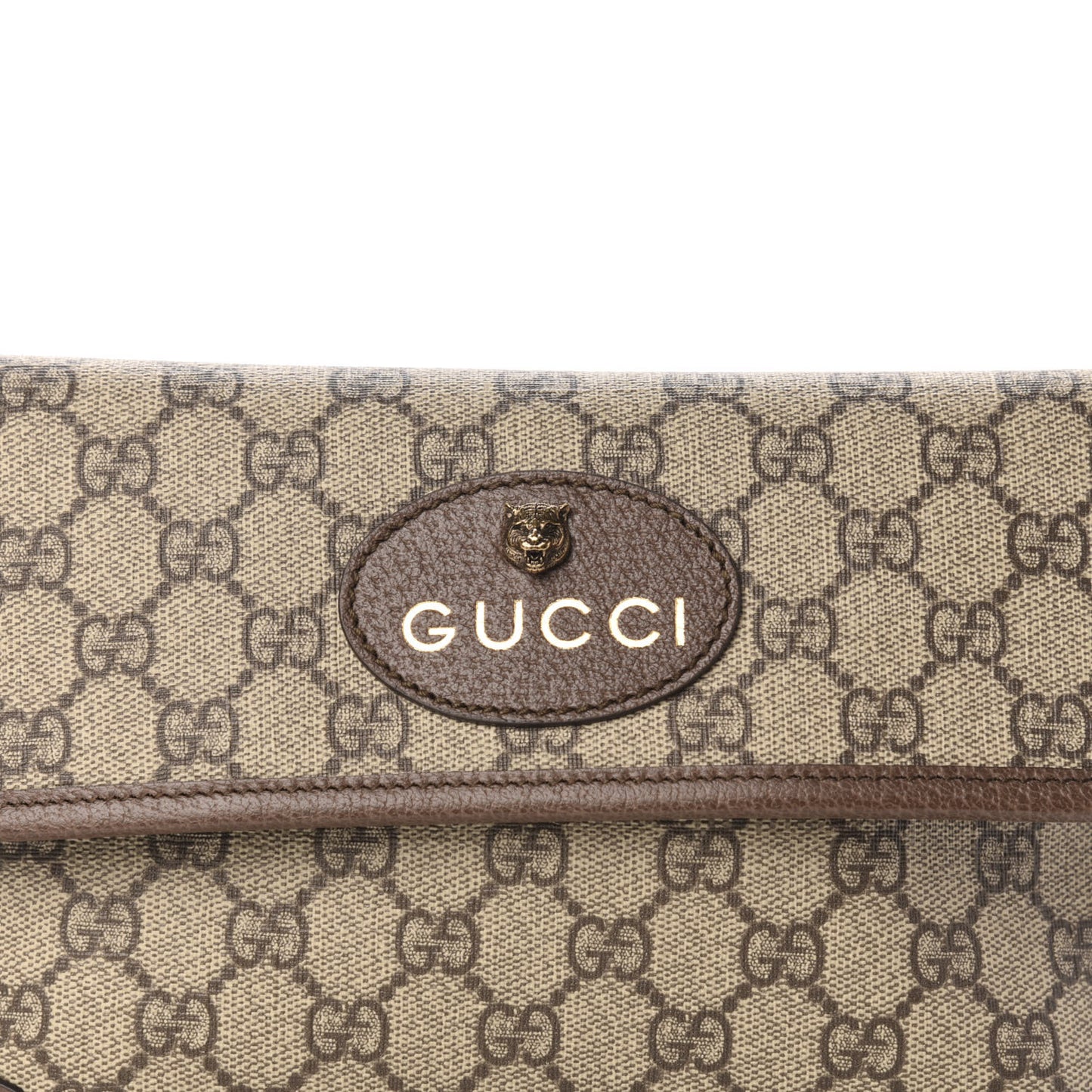 GG Supreme Monogram Neo Vintage Web Belt Bag Brown