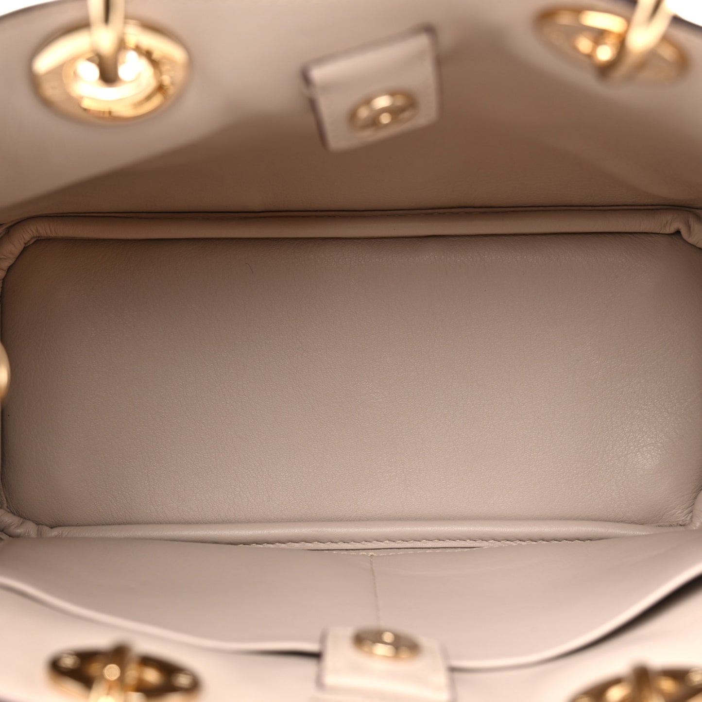 Smooth Calfskin Mini Diorissimo Tote Vert Acide