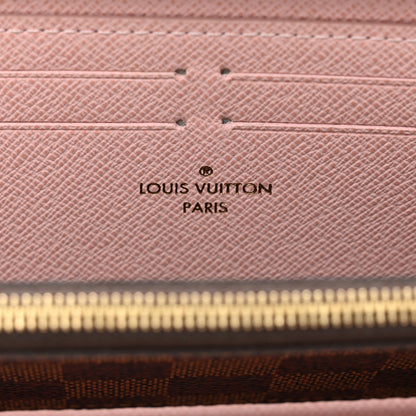Louis Vuitton Damier Ebene Clemence Wallet Rose Ballerine 6 of 7