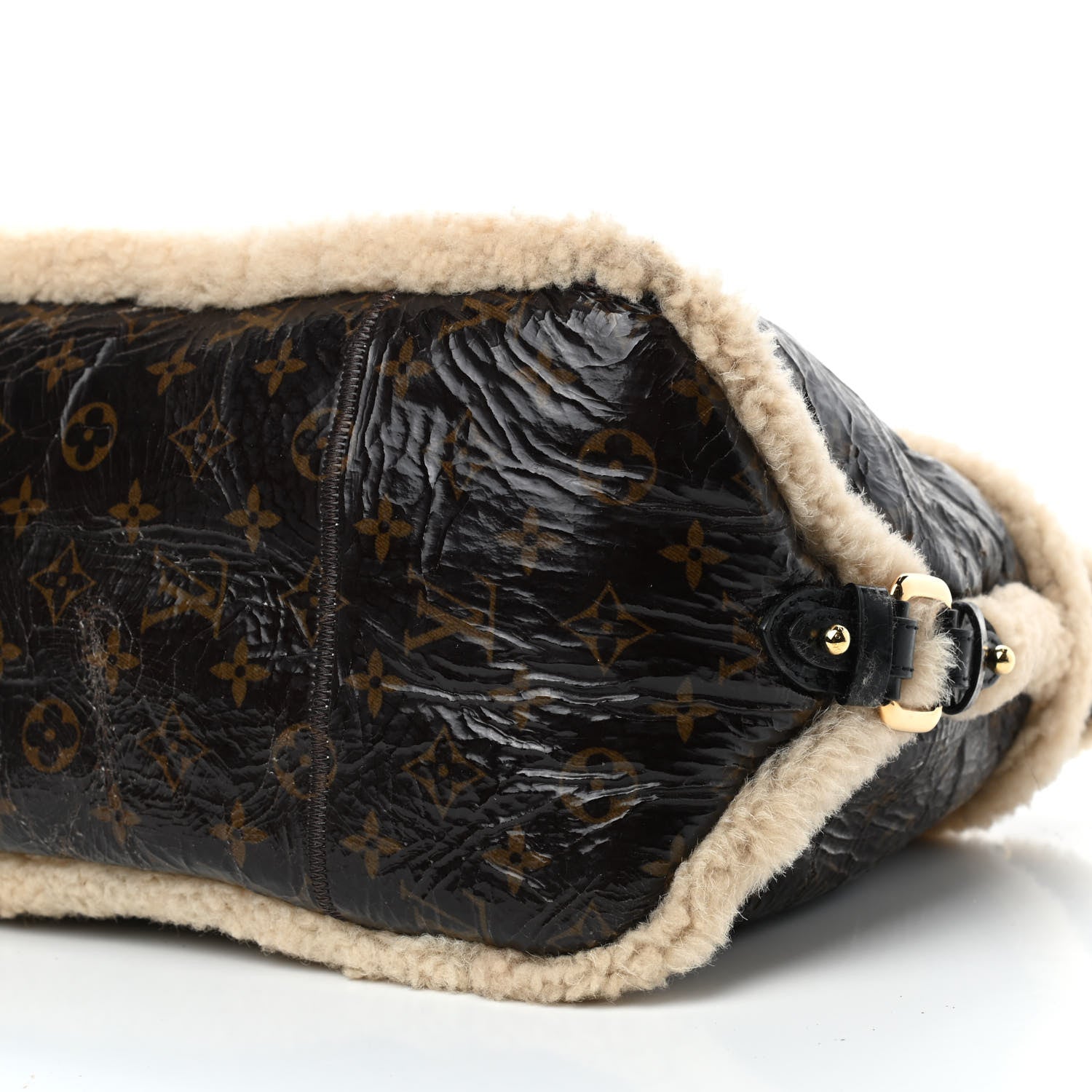 Louis Vuitton Patent Monogram Shearling Sac Thunder 10 of 10