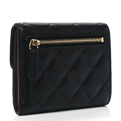 Chanel Caviar Quilted Compact Flap Wallet Black 2 of 6