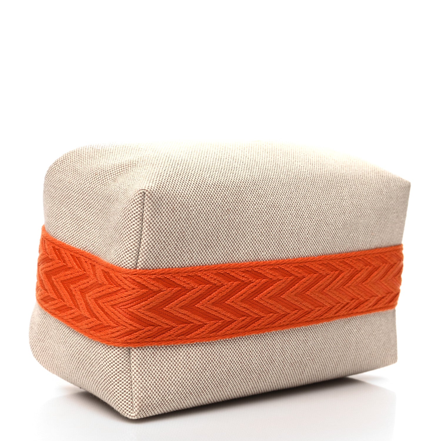 Hermes Canvas Small Bride-A-Brac Pouch Natural Orange 4 of 9