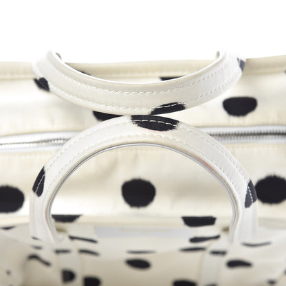 Balenciaga Silk Polka Dot S Bazar Shopper Tote White Black 17 of 18
