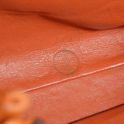 Christian Dior Lambskin Woven North South Avenue Tote Orange 8 of 8