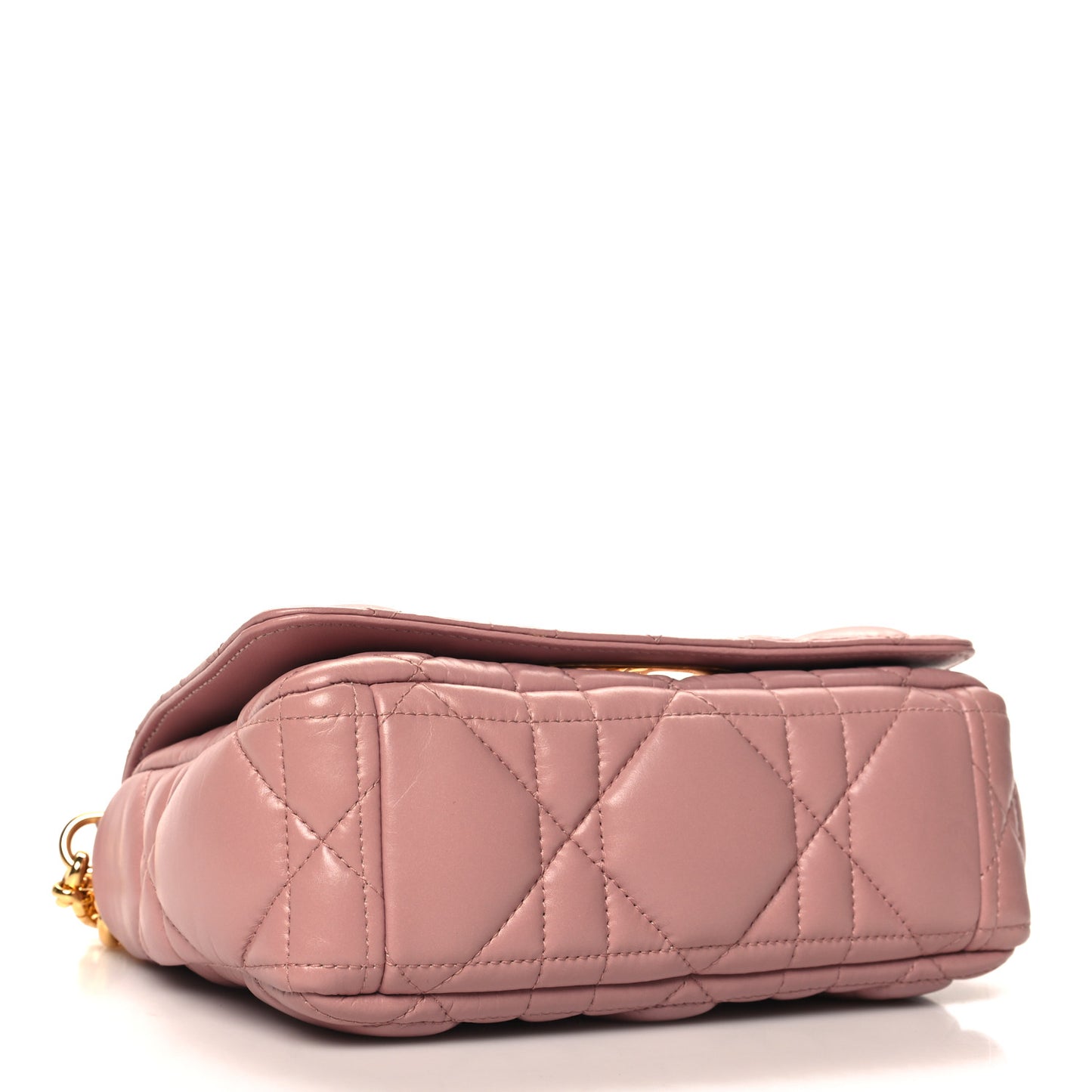 Lambskin Macrocannage Small Dior Caro Bag Pink