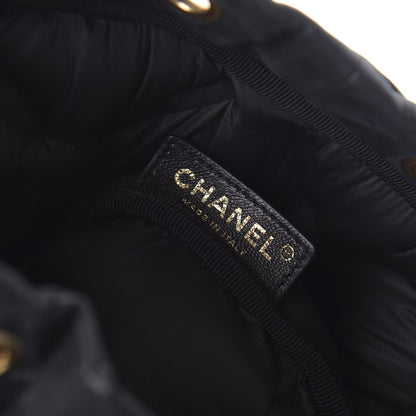 Chanel Iridescent Calfskin Quilted Chesterfield Backpack Black 7 of 10